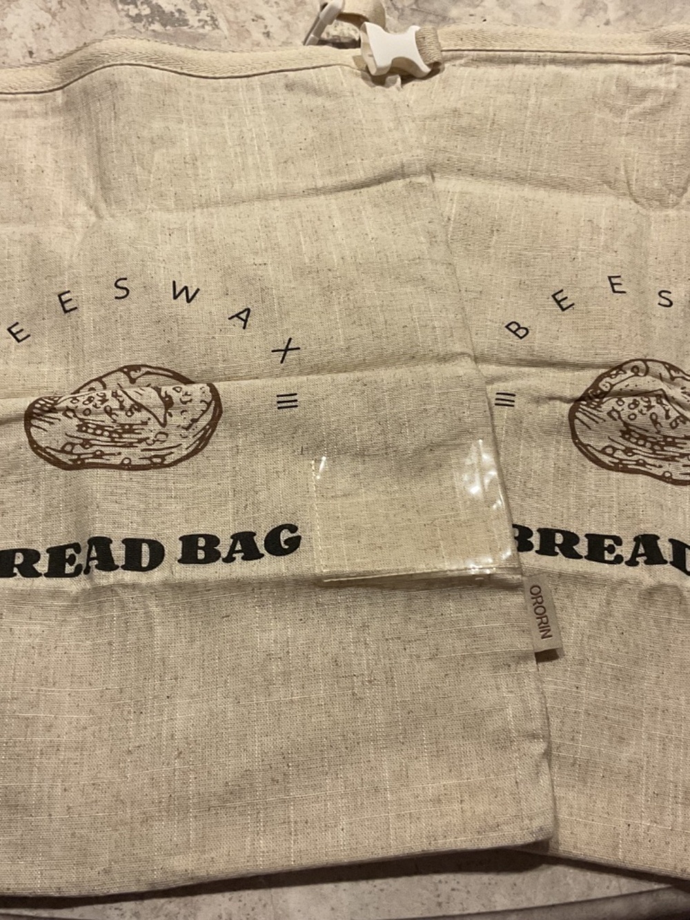 Ororin Bread Bags Reusable Beeswax set of 2 New in box - Picture 4 of 9